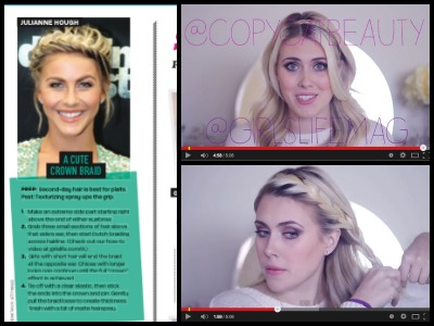 Watch This: CopyCat Beauty shows us how to style Julianne Hough's cute  crown braid - GirlsLife