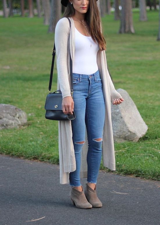white bodysuit and jeans outfit