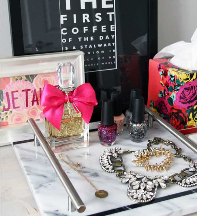 DIY a marble vanity tray for a chic upgrade to any space - GirlsLife
